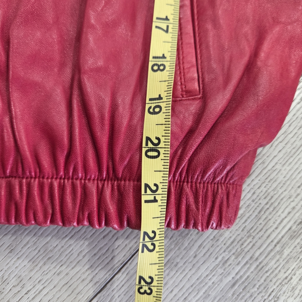 Vintage 90s  Leather Bomber Jacket - Picture 11 of 12